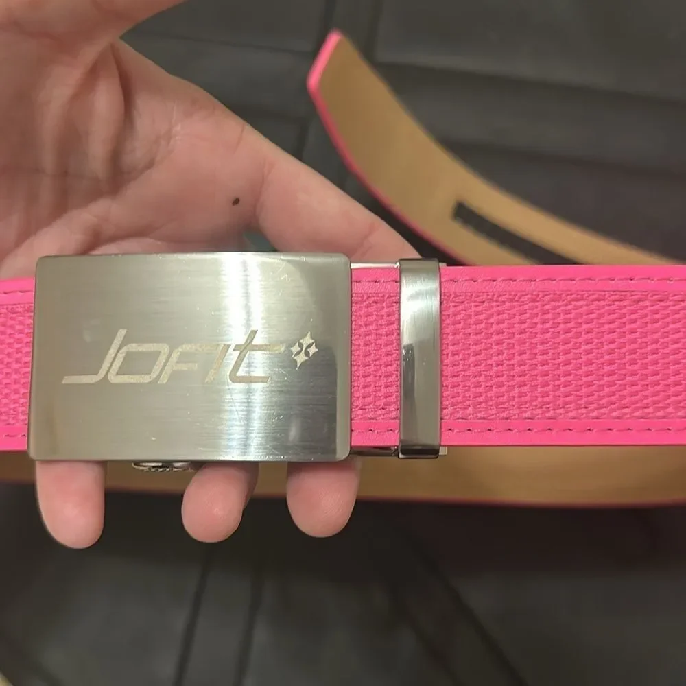 NEW JoFit Womens Ladies Adjustable Belt - One Size - Cut-To-Size - Hot Pink